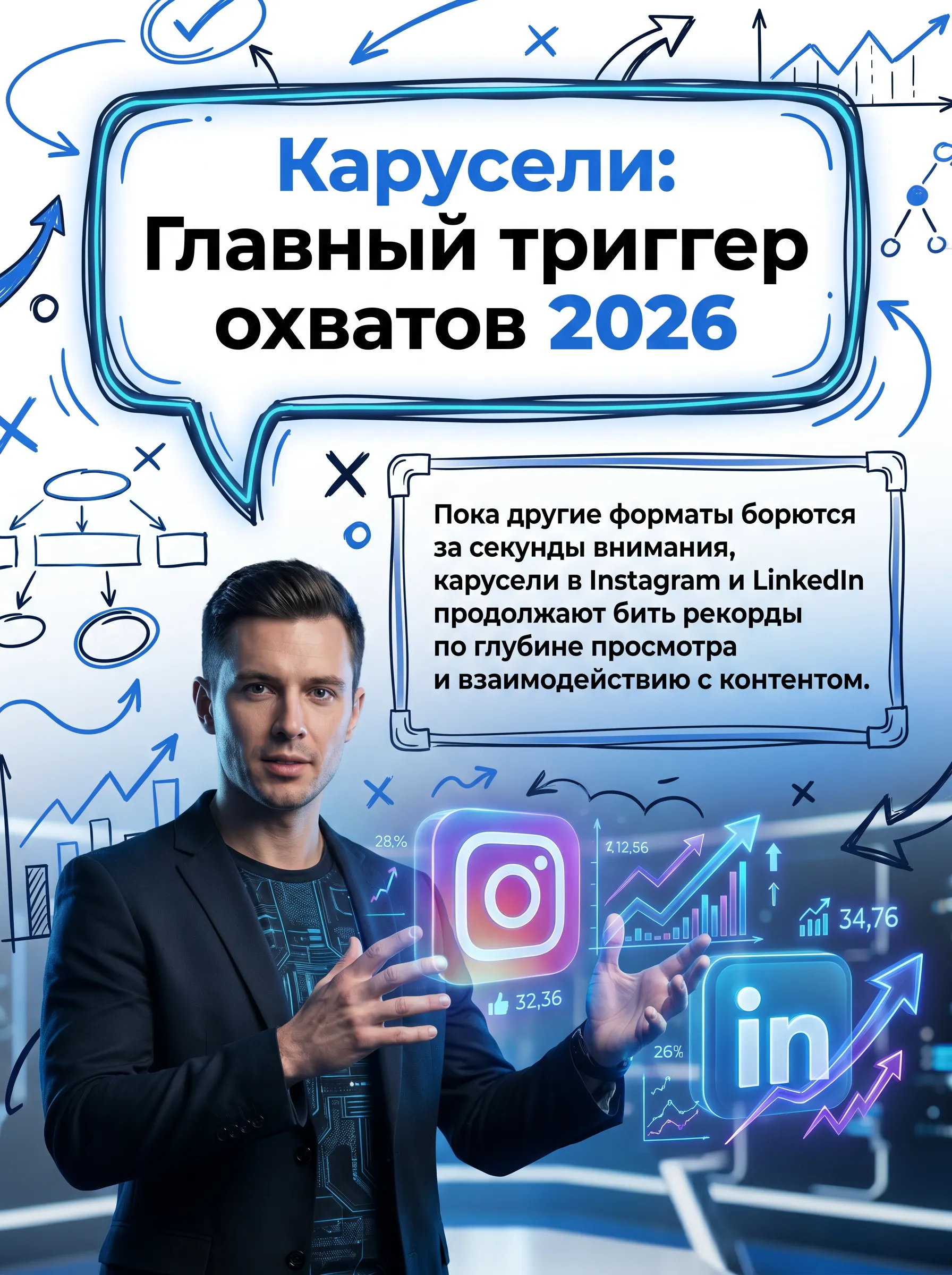 AI generated social media carousel example for Бьюти-блог