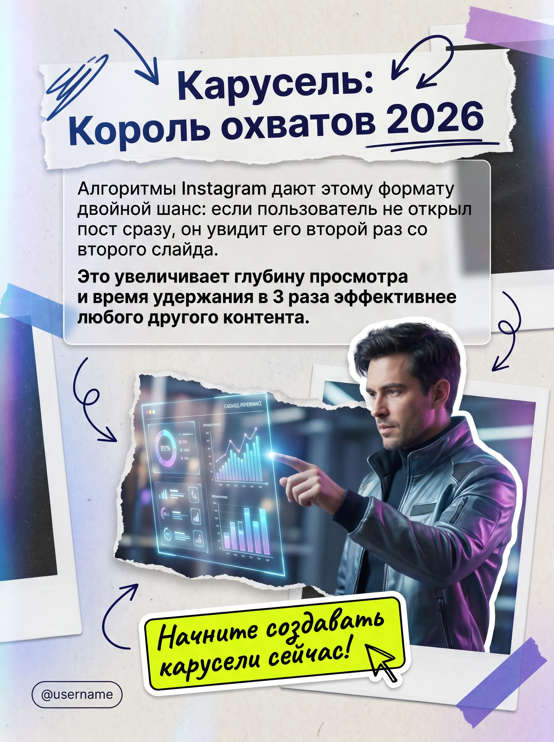 AI generated social media carousel example for Образование